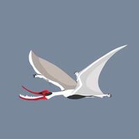 Pterodaustro Dinosaur Filter feeder Filters small creatures from water with bristle-like teeth vector