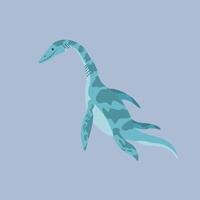 Plesiosaurus carnivore Dinosaur Large marine predator, hunts fish and smaller marine reptiles vector