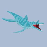 Kronosaurus Carnivore Powerful marine predator, resembles a giant alligator. vector