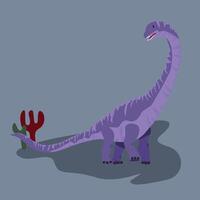 Dreadnoughtus Herbivore Massive sauropod, eats tall vegetation in open spaces vector