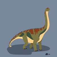 Argentinosaurus Herbivore Gigantic sauropod, grazes on trees in open plains. vector