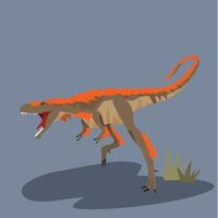 Raptorex Carnivore Small relative of T. Rex, agile and quick vector