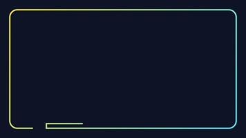 Landscape frame for media player interface. Online stream futuristic technology style. vector
