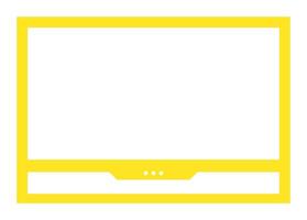 Landscape frame for media player interface. Online stream futuristic technology style. vector