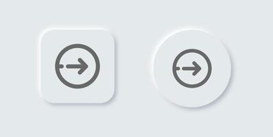 Skip ad line icon in neomorphic design style. Advertisement signs illustration. vector