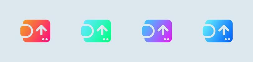 Deposit solid icon in gradient colors. Payment signs illustration. vector