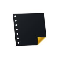 Empty note paper illustration. Blank sheet label design. vector