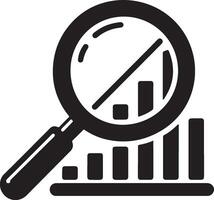 Data analytics silhouette. vector