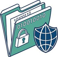 Data security illustration. vector