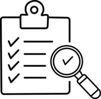 Editable Stroke and Solid Design Icon for Quality Control in Web Applications vector
