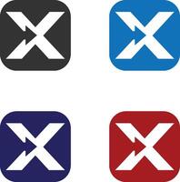 X app, X letter logo, X icon,X coding vector