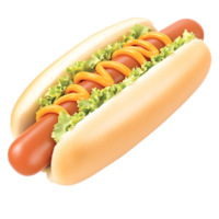 A hot dog with cheese and lettuce on it png