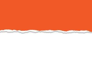 Realistic Torn Paper Edge with Orange Background and White Layer vector