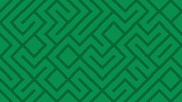 Green Geometric Pattern with Bold Linework and Symmetrical Design vector