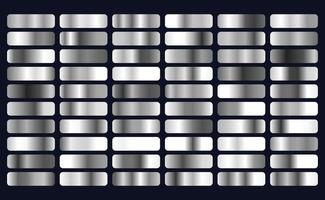 Set of silver gradients, golden squares collection, textures group, background vector