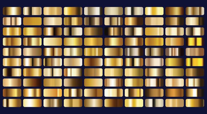 Big set of metallic gold gradients