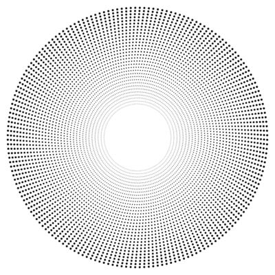 White background with blue round halftone pattern background