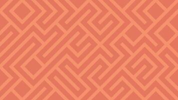 Orange Geometric Maze Pattern Background vector