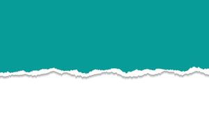 Teal Torn Paper Edge with White Background for Creative Projects vector