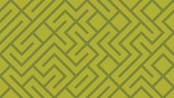 Bright Olive Green Geometric Pattern with Interlocking Line Design vector
