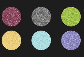 Glitter pattern set, Shiny colorful backgrounds with shimmer texture. vector