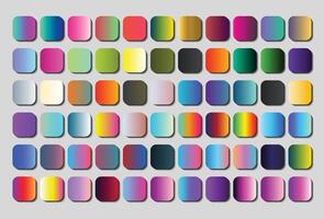 Bright vibrant set of gradients background vector