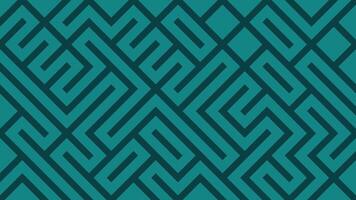 Teal and Dark Green Geometric Pattern with Complex Linework Design vector
