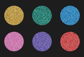 Glitter pattern set, Shiny colorful backgrounds. vector