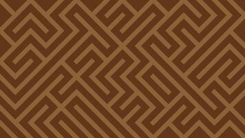 Brown Geometric Maze Pattern Background vector