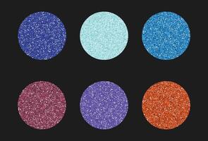 Shiny Glitter pattern set with shimmer texture. vector