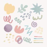 Organic blob basic shape with irregular form abstract gradient color illustration. Random oval figure with line, asymmetric spot, round amoeba blot. Set of contemporary bubble blotch background vector