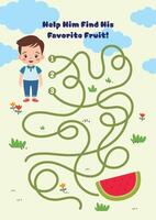 Labyrinth, Maze game for children. Logical puzzle for kids worksheet. Quest to find the right path. illustration A4 ready to print format. vector