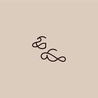 dynamic line initial wedding typography monogram letter luxurious organic style and elegant concept GC vector