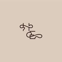 dynamic line initial wedding typography monogram letter luxurious organic style and elegant concept HE vector