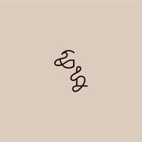 dynamic line initial wedding typography monogram letter luxurious organic style and elegant concept GL vector