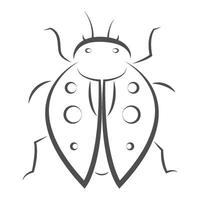 insect silhouette on white background vector