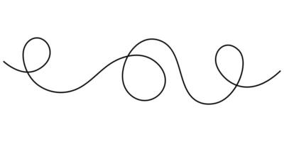 continuous one line drawing illustration squiggly design hand drawn vector