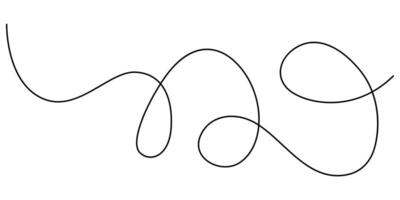 Squiggle continuous one line drawing vector