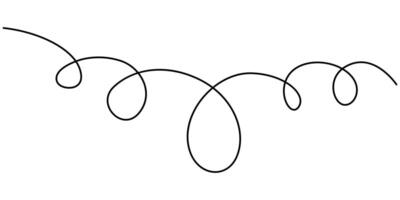 Seamless squiggly continuous one line drawing illustration vector