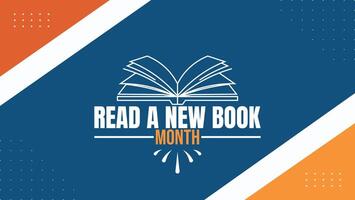 Read a new book month, Start to read vector