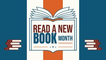 Read a new book month, Start to read vector