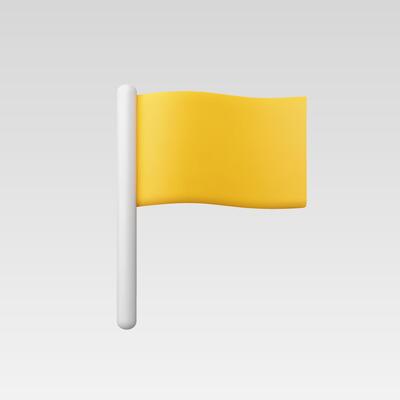 3d Realistic Flag icon illustration