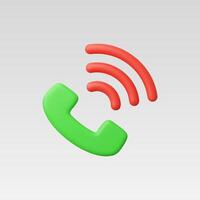 3d Realistic Phone Call Ringing illustration vector
