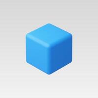 3d Realistic Cube icon illustration vector