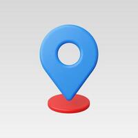 3d Realistic Location map pin gps pointer marker illustration vector