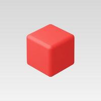 3d Realistic Cube icon illustration vector