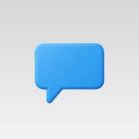 3d Realistic Chat or Message Icon illustration vector