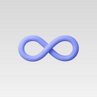 3d Realistic Limitless symbol illustration vector