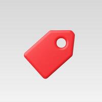 3d Realistic Price tag illustration vector