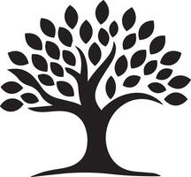 Minimalistic silhouette of a tree vector